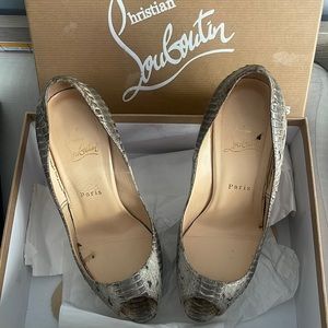 Christian Louboutin Snakeskin Print Heels
